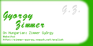 gyorgy zimmer business card
